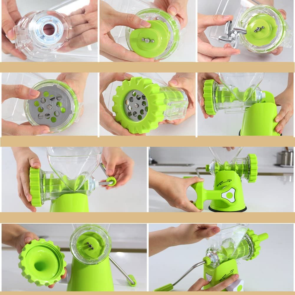 Molino manual de carne pollo verduras